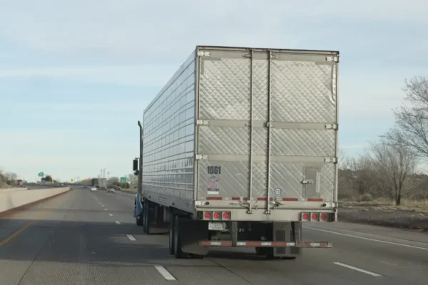 A truck in transit that may create unplanned waste